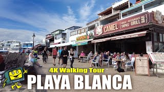 Playa Blanca  Lanzarote  Canary Islands Spain  4K Walking Tour [upl. by Nwahsd]