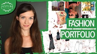 How to create a fashion portfolio  TUTORIAL Parsons fashion design major  Justine Leconte [upl. by Marve]