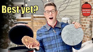 How to get a PERFECT reverse sear ribeye steak on the NEW Soapstone for the Kamado Joe Jr [upl. by Brandes]