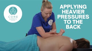 Applying Heavier Pressure to the Back  Sports Massage Techniques [upl. by Nivel428]