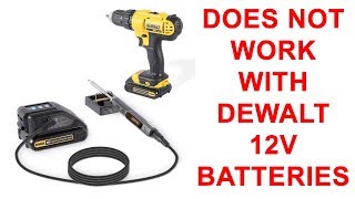 TS100 Lanmu Battery Adapter for Dewalt 12v18V20V Does Not Work with stock 12V Dewalt Batteries [upl. by Ellehsar]