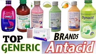 TOP GENERIC ANTACID BRANDS IN INDIA antacid medicine genericmedicine [upl. by Marchak]