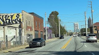 Drive From Bankhead Hoods To Buckhead Suburbs In Atlanta Georgia [upl. by Norraj]