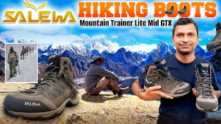 Salewa trekking and Hiking boots  mountain trainer lite mid GTX  Batasari travel tales [upl. by Ilhsa]