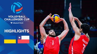 🇺🇦 UKR vs 🇨🇱 CHL  Quarter Finals  Volleyball Challenger Cup Men  Highlights [upl. by Ymot]