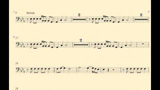 Fall Down  Miley Cyrus  Trombone  Sheet Music Chords and Vocals [upl. by Oderfliw]