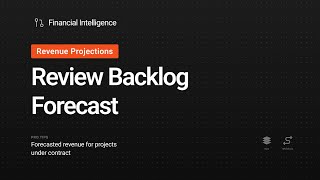 Revenue Projections Review Backlog Forecast [upl. by Hesper]