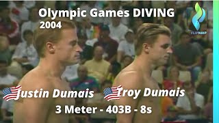 2004 Justin Dumais amp Troy Dumais USA Diving Mens 3 Meter  403b  8s [upl. by Marijo526]