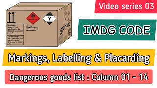 Markings Labelling and Placarding  IMDG CODE 3 ships merchantnavy imdg cargo mariners marine [upl. by Atalanta443]