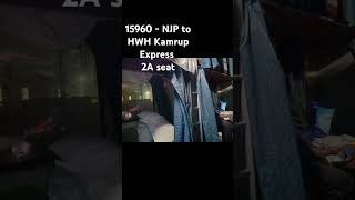 15960  Kamrup Express NJP to HWH 2A seat song travelvlog train journey [upl. by Levy]