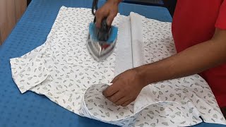 How to iron a shirtshirt foldshirt pa press [upl. by Swisher]