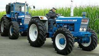 Scores of Old FORD TRACTORS Arriving at Swiss International Classic Tractor Meet [upl. by Notkcorb543]