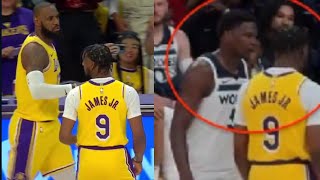 Bronny Gets Pressed in front Of LeBron as they make NBA History [upl. by Chilcote716]