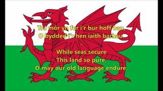 National anthem of Wales WLSEN lyrics [upl. by Beeck]