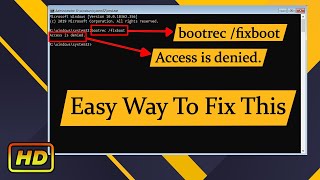 How to Fix Bootrec Fixboot Access is Denied Windows 10 Tamil A to z creators 20 [upl. by Cummings]