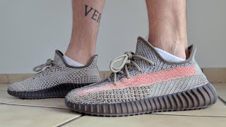 Yeezy 350 V2 Ash Stone on Feet Review [upl. by Heshum]