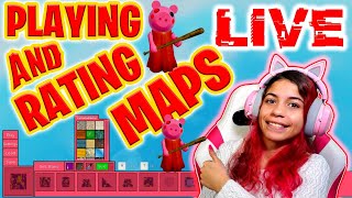 PLAYING AND RATING YOUR PIGGY CUSTOM MAP LIVE STREAM  Jun 30  LisboKate [upl. by Reltuc413]