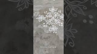 shorts video  Sarasus Kolam  Free hand Rangoli [upl. by Navetse]