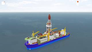 6th Generation Drillship Akker Drilling systems Flyaround [upl. by Urion]