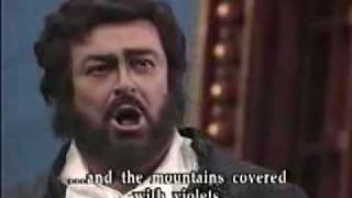 Luciano Pavarotti ColpitoUn di al azurro Andrea Chenier [upl. by Aevin632]