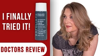 Paulas Choice Skin Perfecting 2 BHA Liquid Exfoliant  Finally  Doctors Review [upl. by Sidwel]