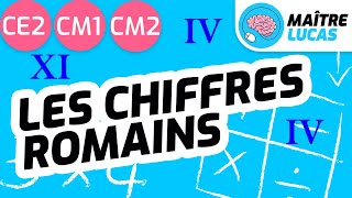 Les chiffres romains CE2  CM1  CM2  Cycle 2 et 3  Maths  Mathématiques [upl. by Aerdnu]