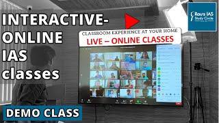 Interactive Online IAS Coaching by the best IAS institute in India  Demo class  Rau’s IAS [upl. by Alegnaoj]