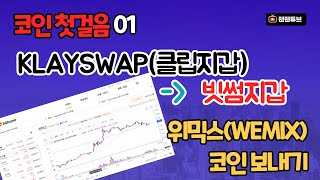 KLAYSWAP클립지갑에서 빗썸거래소지갑으로 위믹스코인 옮기는방법 [upl. by Ysset]