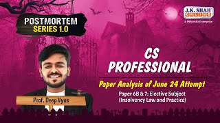 Paper 7 IBC l CS PROFESSIONAL l PAPER ANALYSIS OF JUNE 24 EXAM l POSTMORTEM 10 [upl. by Ahrens]