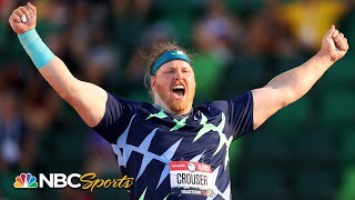 Ryan Crouser OBLITERATES shot put WORLD RECORD at Olympic trials  NBC Sports [upl. by Alyakam219]