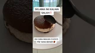 TERNYATA GINI CARA MAKAN CHOCOPIE ⁉️ food kulinerjason makananunik tutorial shorts [upl. by Kinnard]