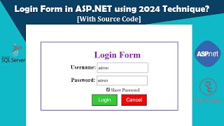 How to Create a Login Form in ASPNET using SQL Server Database and Visual Studio 2022Source Code [upl. by Fairleigh]