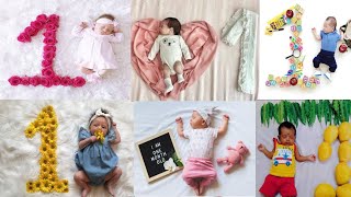 first month baby birthday celebration ideas 1 month birthday decoration ideas at home [upl. by Gnaoh]