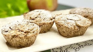 Schicke Apfelmuffins ohne Eier ohne Zucker ohne Butter ohne Weizenmehl Veganes Rezept [upl. by Anitsugua912]