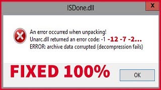 How to Fix ISDonedll Error 100 Solved by NS STUDIO [upl. by Aika837]