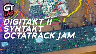 Elektron Digitakt II  Syntakt  Octatrack  Analog HeatFX  Modular Synth Techno Jam [upl. by Ahsiakal]