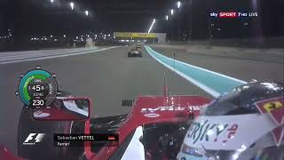 F1 2016 Hamilton Blocking Rosberg for the World Championship  Vettel Onboard Abu Dhabi  Telemetry [upl. by Marashio]