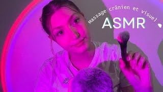 ASMR  Massage crânien intense avec visuel hand movements pinceau [upl. by Lavern]