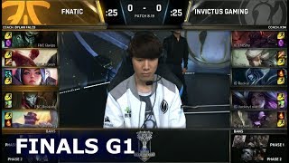 FNC vs IG Game 1  Grand Final S8 LoL Worlds 2018  Fnatic vs Invictus Gaming G1 [upl. by Anileme]