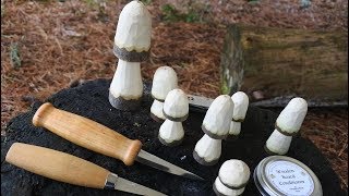 Mora Carving Knives amp Carving Autumn Mushrooms [upl. by Davon475]