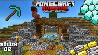 Maden Ocağı ve Pratik Maden Yapma Yöntemi • Minecraft PE Survival Bölüm 02 [upl. by Evoy]