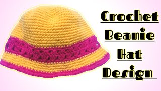 Crochet Cap For Beginners  Crosia Cap Design  Crochet Beanie Hat  Crochet Cap Design  Crosia [upl. by Mohl]