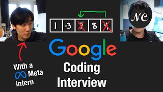 Mock Google Coding Interview with a Meta Intern [upl. by Asiret]