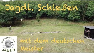 Jagdliches Schießen mit dem deutschen Meister  Flintenschule und Kugelschießen [upl. by Modla940]