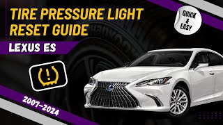 Get Your Lexus ES 350ES300H Back on Track FAST with This Tire Pressure Light Fix [upl. by Amik]