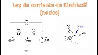 Análisis de nodos  Ley de corriente de kirchhoff LCKCircuitos básicos [upl. by Johst]