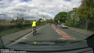 Cyclist behaving badly  dash cam footage whos at fault [upl. by Sonafets153]