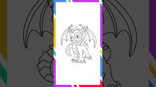 Drawing Spyro  Skylanders Spyros Adventure1 Cartoon [upl. by Otrebla]