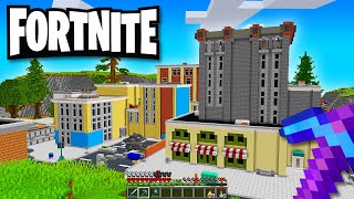 I Built TILTED TOWERS from Fortnite in Minecraft [upl. by Chem]