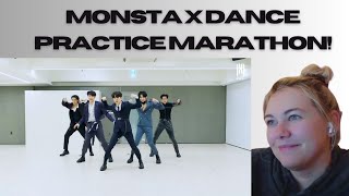 MONSTA X DANCE PRACTICE MARATHON fantasia love gambler beautiful liar amp shoot out [upl. by Panther]